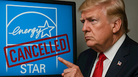 טראמפ לצד לוגו Energy Star, צילום: אילוסטרציה, AI